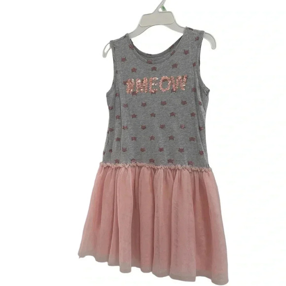 2 for $15 Children's Place Girls Sequin & Tutu Tulle Fabric Dress in pretty Pink - Picture 2 of 8